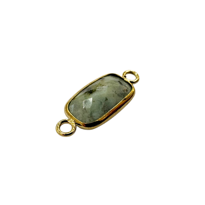 Rectangle Gemstone Connector for Permanent Jewelry