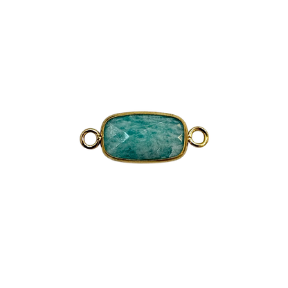 Rectangle Gemstone Connector for Permanent Jewelry