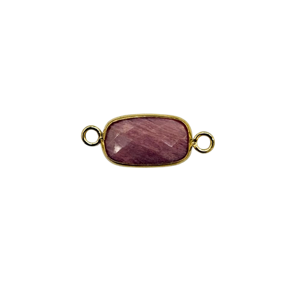 Rectangle Gemstone Connector for Permanent Jewelry