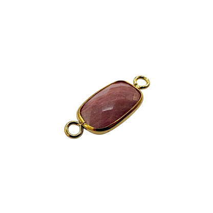 Rectangle Gemstone Connector for Permanent Jewelry