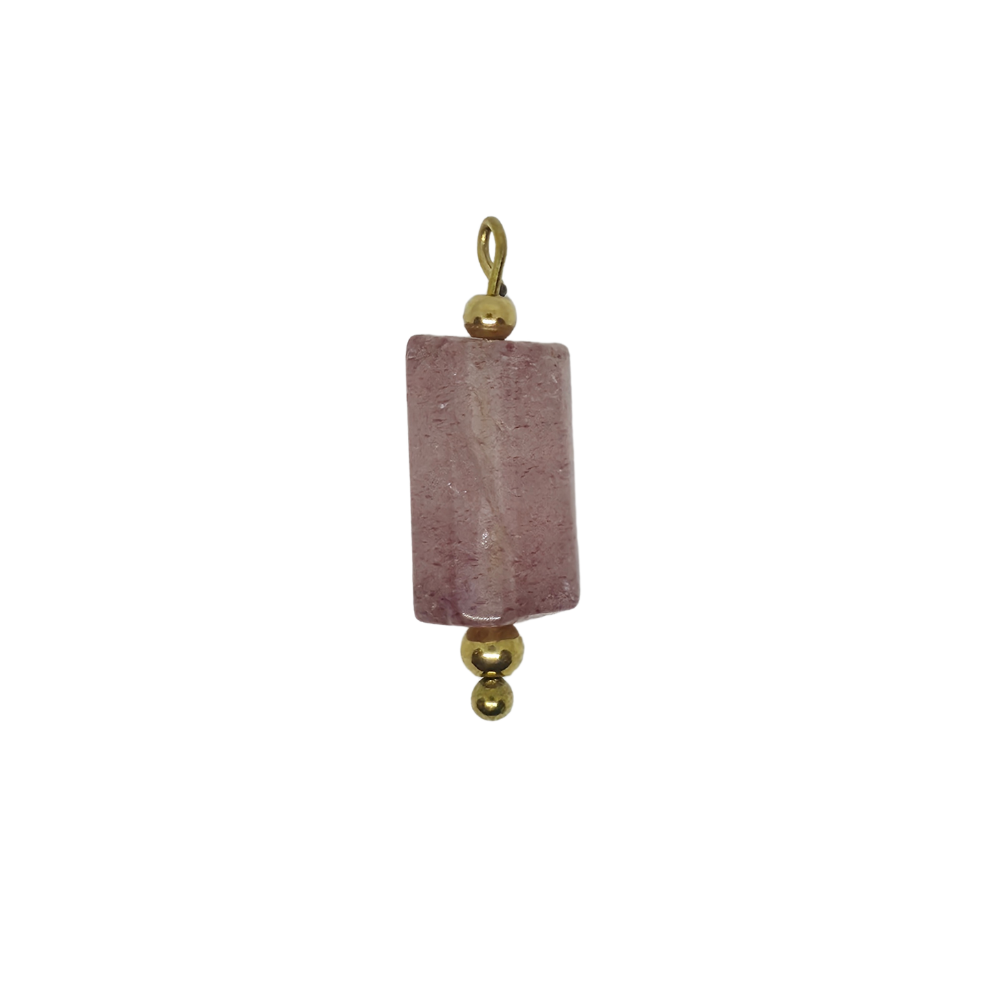 Strawberry Quartz Gemstone Charm