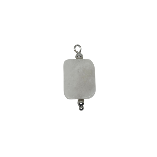 Clear Quartz Rectangle Gemstone Charm